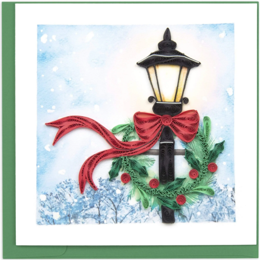 Holiday Lamp Post Quilling Card