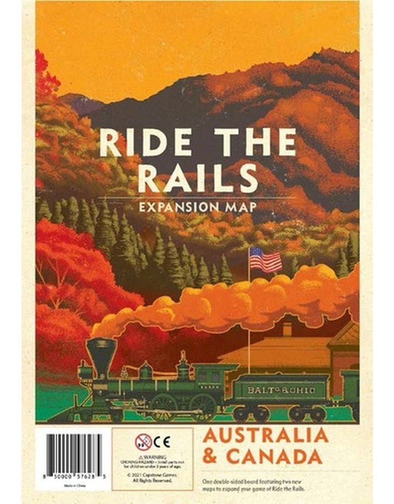 Capstone Games Ride the Rails: Australia & Canada Expansion Map