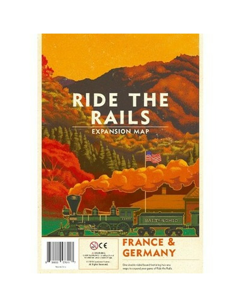 Capstone Games Ride the Rails: France and Germany Expansion Map