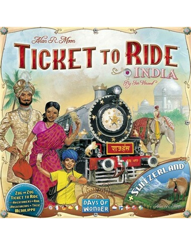 Days of Wonder Ticket to Ride - India & Switzerland - Map Collection Volume 2