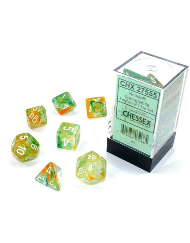 Chessex Chessex 7-Set Dice Cube Luminary Nebula Spring with White