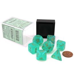 Chessex Chessex 7-Set Dice Cube Borealis Luminary Light Green with Gold