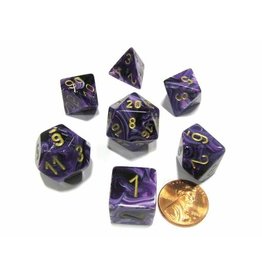 Chessex Chessex 7-Set Dice Cube Vortex Purple with Gold