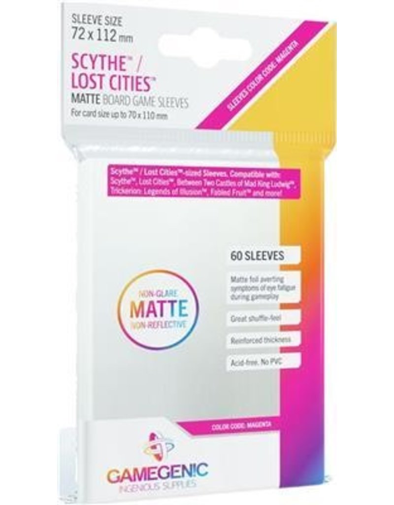 Gamegenic MATTE Board Game Card Sleeves - Scythe and-or Lost Cities 72 x 112 mm