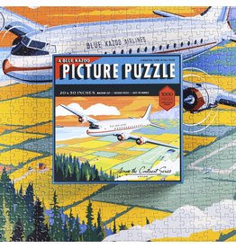 Blue Kazoo Across the Continent - Airplane - 1,000 Piece Jigsaw Puzzle