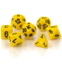 Chessex Chessex 7-Set Dice Cube Opaque Yellow with Black