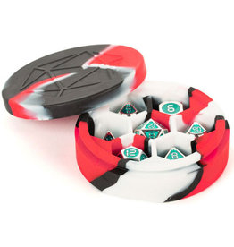 Metallic Dice Games Metallic Dice Games Silicone Round Dice Case Red / Black / White