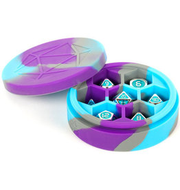 Metallic Dice Games Metallic Dice Games Silicone Round Dice Case Purple / Grey / Blue