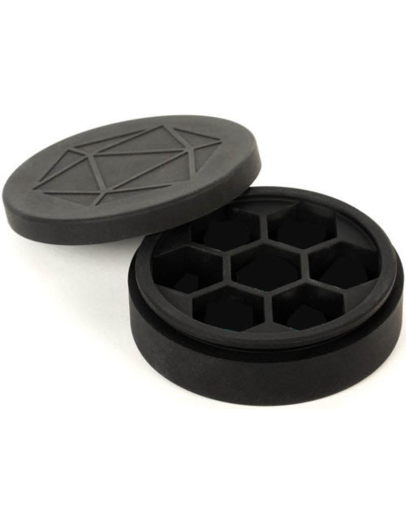 Metallic Dice Games Metallic Dice Games Silicone Round Dice Case Black