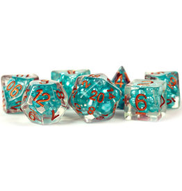 Metallic Dice Games MDG Dice 7-Set Pearl Teal / Copper