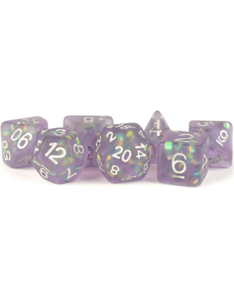 Metallic Dice Games Metallic Dice Games 7-Set Icy Opal Purple / Silver