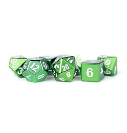 Metallic Dice Games Metallic Dice Games 7-set Green Painted Metal