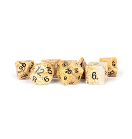 Metallic Dice Games Metallic Dice Games Hand-Crafted 16mm Picture Jasper Stone 7-set Dice Set