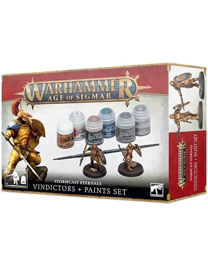 Games Workshop Warhammer AOS Paint Set - Stormcast Eternals Vindictors + Paints