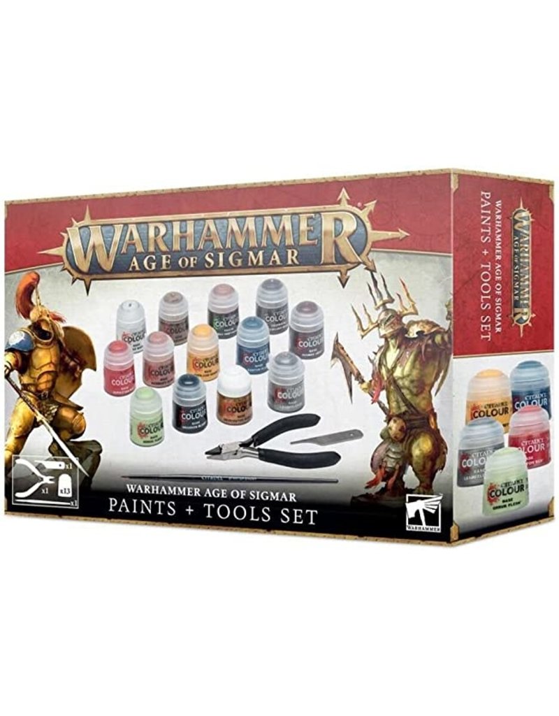 Games Workshop Warhammer AOS Paints + Tools Set