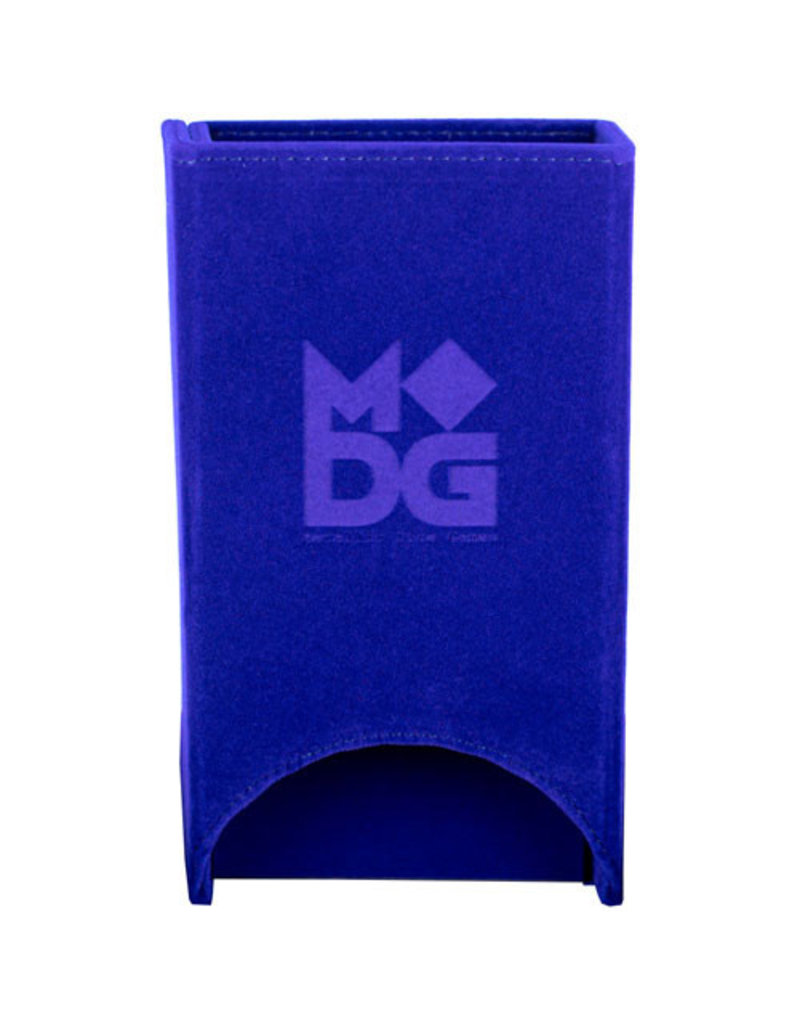 Metallic Dice Games MDG Fold Up Velvet Dice Tower - Blue