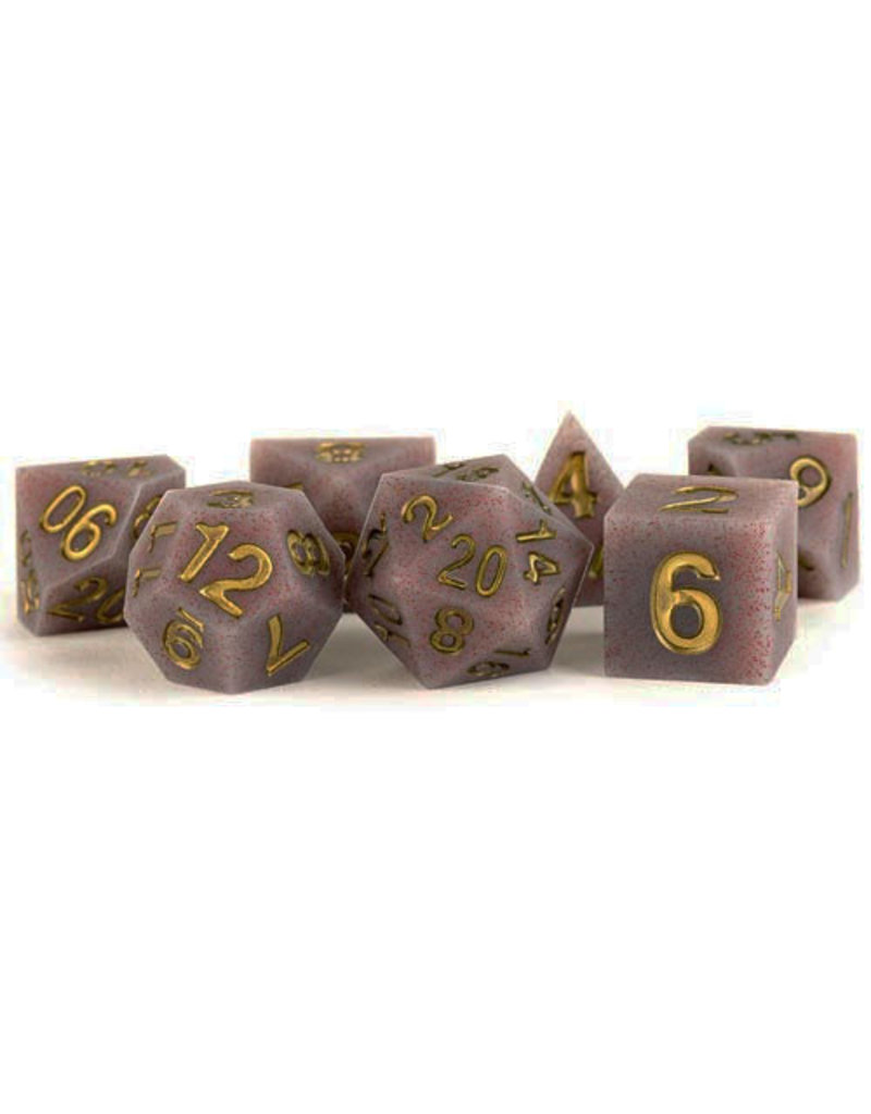 Metallic Dice Games Metallic Dice Games Volcanic Soot Sharp Edge Silicone Rubber 7-set Dice Set