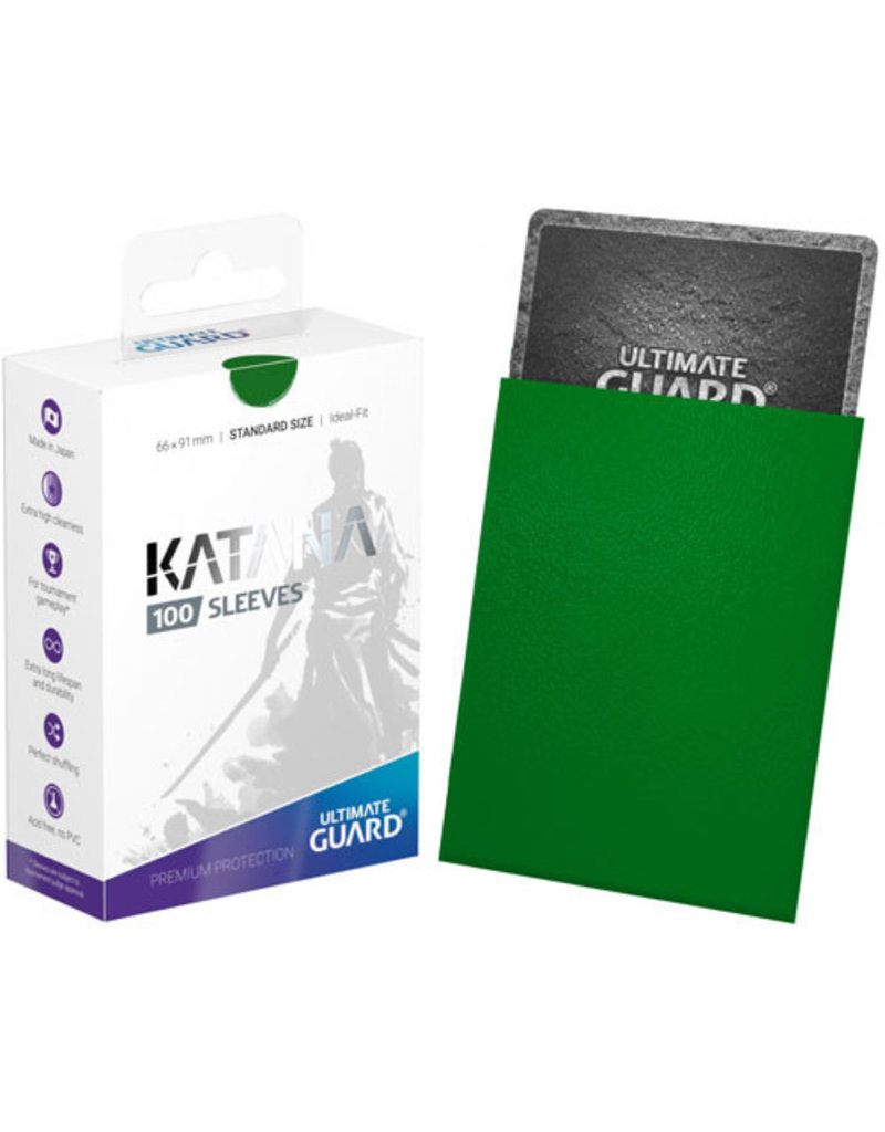 Ultimate Guard Green Katana Standard Size Sleeves (100)
