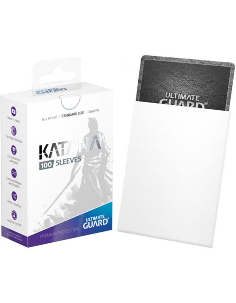 Ultimate Guard White Katana Standard Size Sleeves (100)