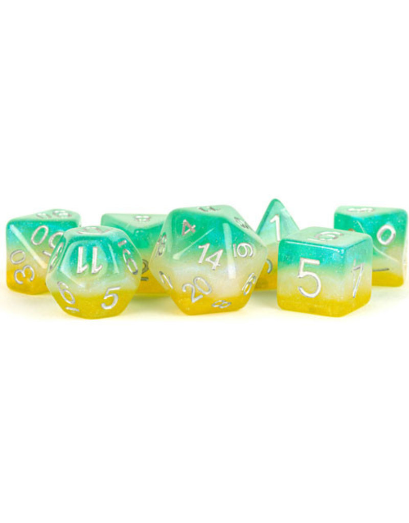 Metallic Dice Games Metallic Dice Games Dice 7-Set Layered Stardust Tropics