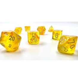 Chessex Chessex Lab Dice 7-set Tube - Poly Canary / White Luminary