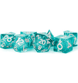 Metallic Dice Games Handcrafted Dice 7-Set Liquid Core - Mana Extract