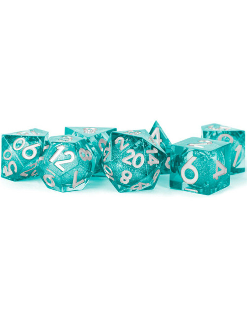 Metallic Dice Games Handcrafted Dice 7-Set Liquid Core - Mana Extract