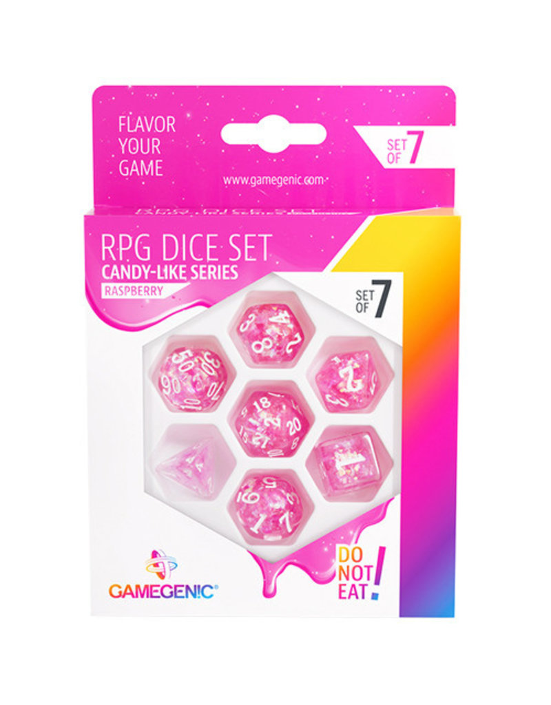 Gamegenic Gamegenic RPG Dice Set - Raspberry - Candy-like Series