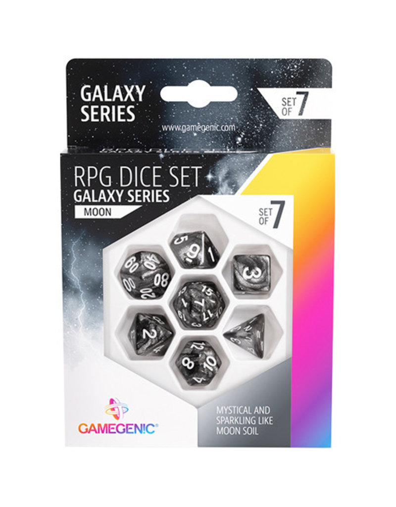 Gamegenic Galaxy Series: Moon - Gamegenic RPG Dice Set
