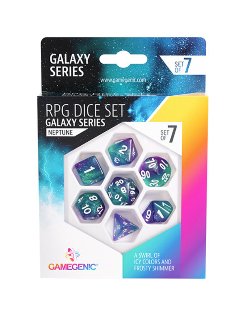 Gamegenic Gamegenic RPG Dice Set - Neptune - Galaxy Series