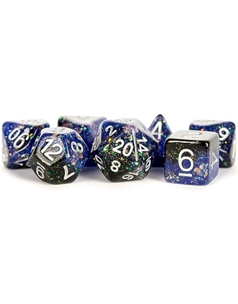 Metallic Dice Games Metallic Dice Games 7-Set Eternal Resin Blue and Black
