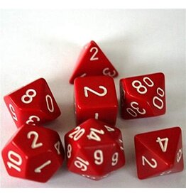 Chessex Chessex 7-Set Dice Cube Opaque Red/white