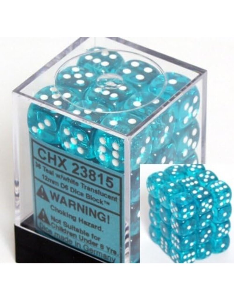 Chessex Chessex d6 Dice Cube 12mm Luminary Sky/silver(36)