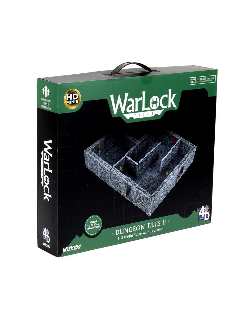 Wizards of the Coast WarLock Tiles - Dungeon Tiles II - Full Height Stone Wall Expansion (Green Box)