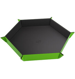Gamegenic Magnetic Dice Tray Hexagonal Black/Green