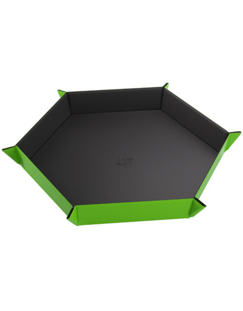 Gamegenic Magnetic Dice Tray Hexagonal Black/Green