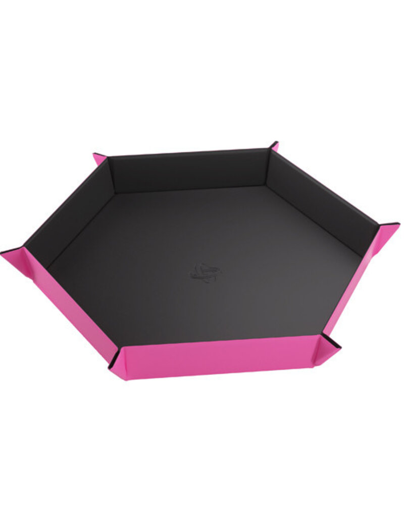Gamegenic Magnetic Dice Tray Hexagonal Black/Pink