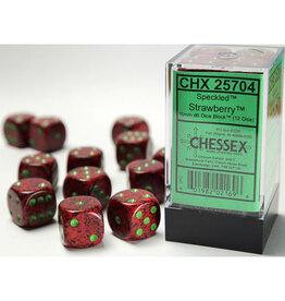Chessex Chessex d6 Dice Cube 16mm Speckled Strawberry (12)