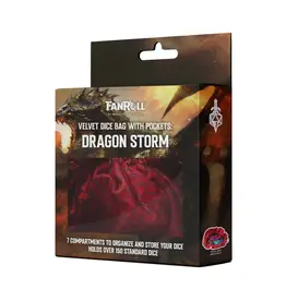 FanRoll by Metallic Dice Games Dragon Storm Velvet Dice Bag - Red Dragon Scales