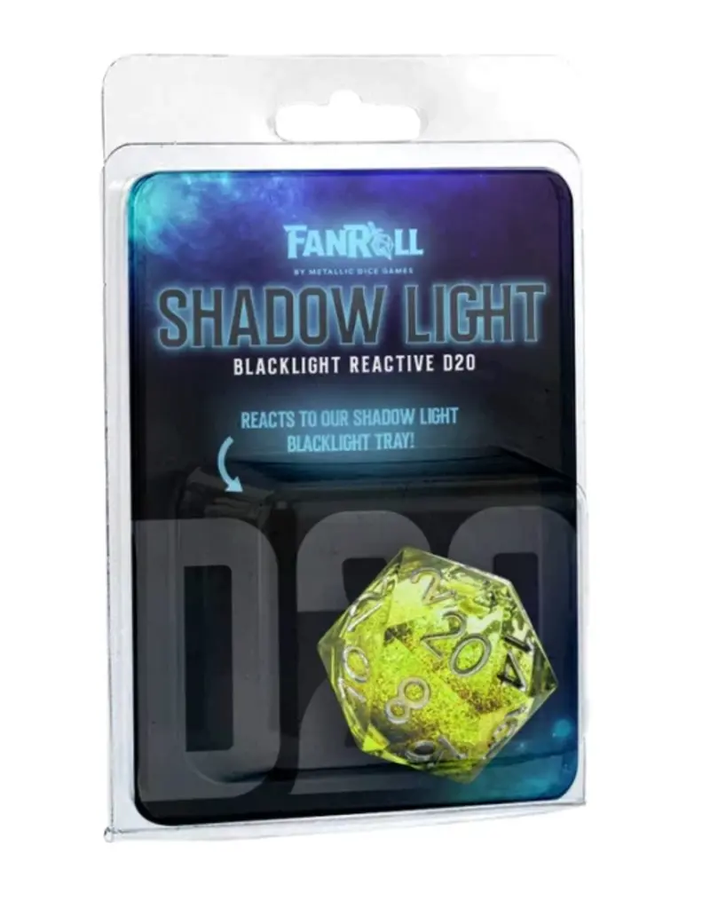 Metallic Dice Games Shadow Light UV Reactive Elixir Liquid Individual D20