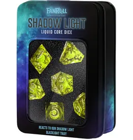 Metallic Dice Games Shadow Light UV Reactive Elixir Liquid Core Dice 7-Set