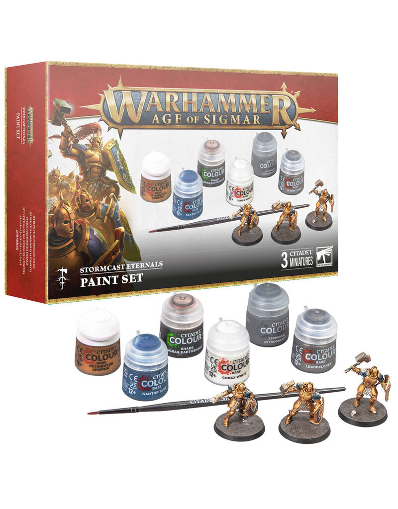 Games Workshop Age of Sigmar: Stormcast Eternals Paint Set - Warhammer AOS