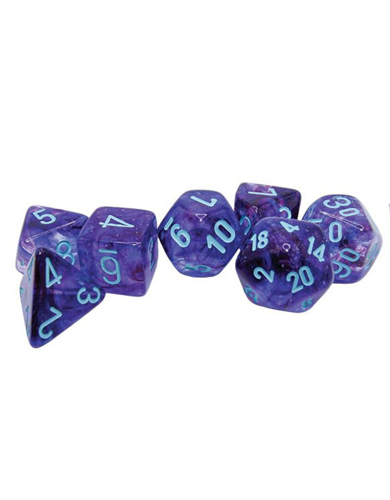 Nebula: Mega-hedral Nocturnal/Turquoise 7-Set Dice