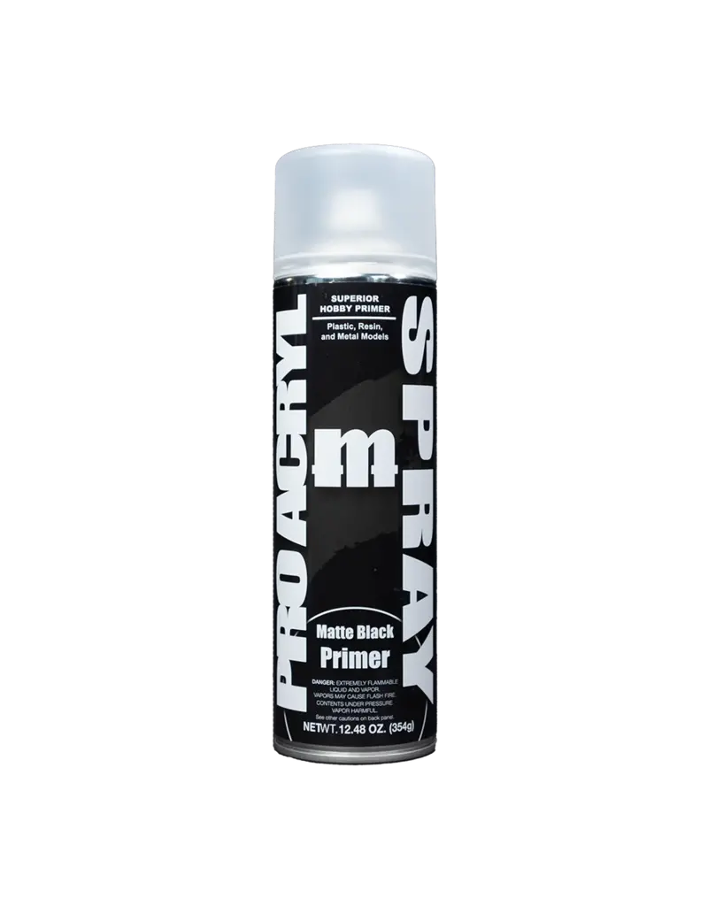 Monument Hobbies Pro Acryl Spray - Matte Black Primer (500 ml)