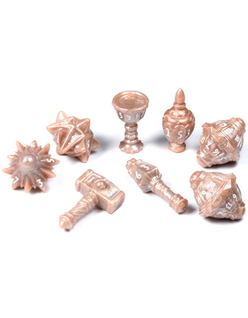 Tabletop Tycoon Polyhero Cleric 8 Dice Set - Radiant Rose
