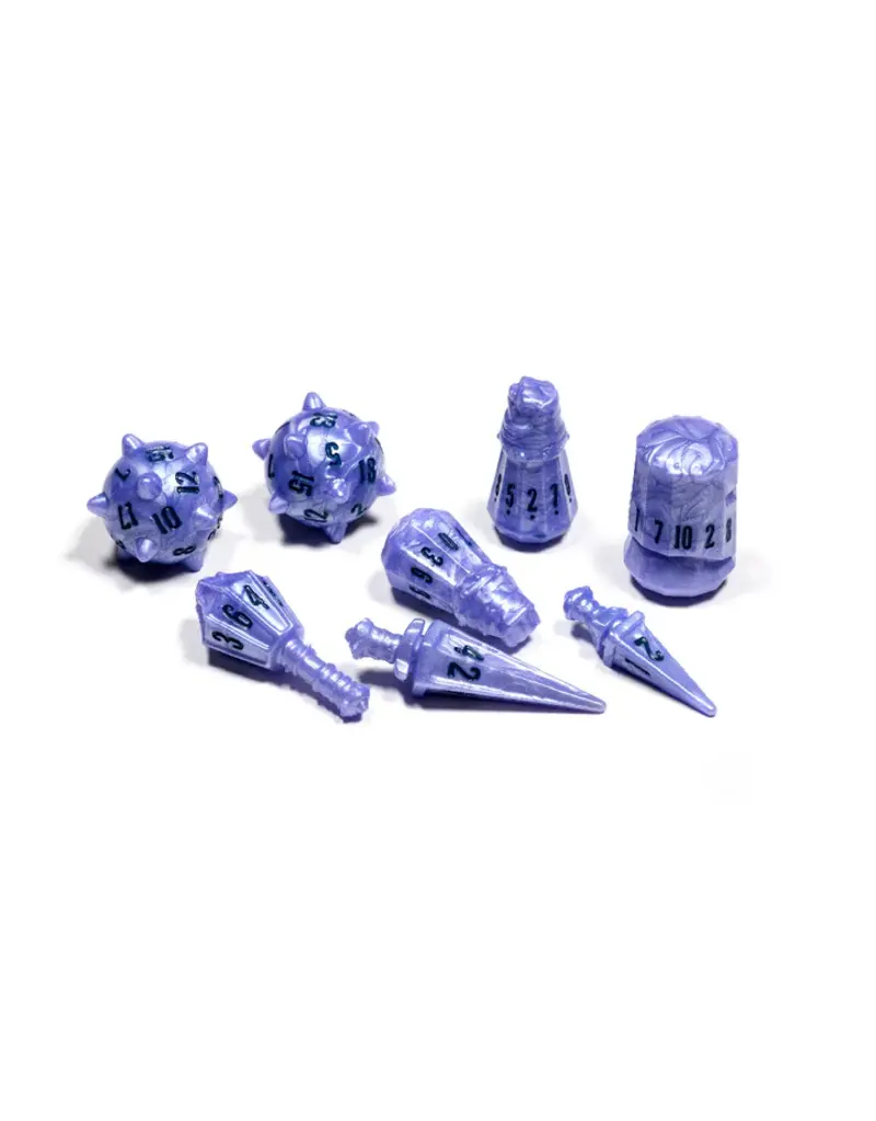 Tabletop Tycoon Polyhero Warrior 8 Dice Set - Ghost Knight