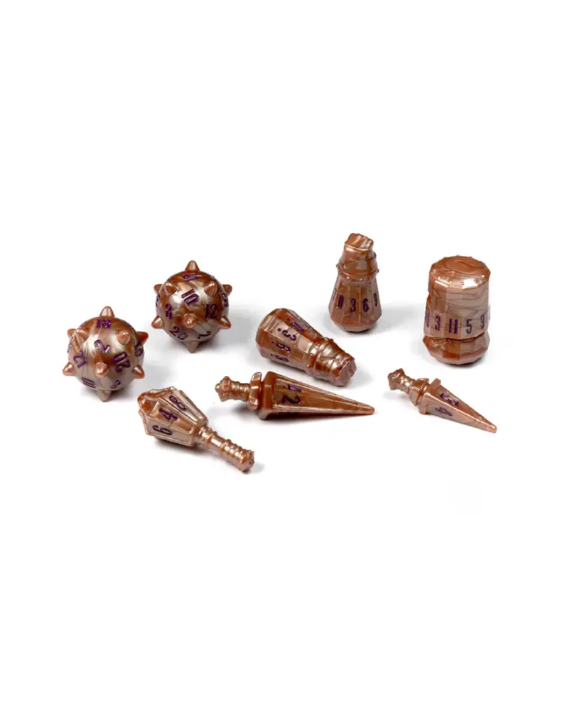Tabletop Tycoon Polyhero Warrior 8 Dice Set - Imperial Bronze