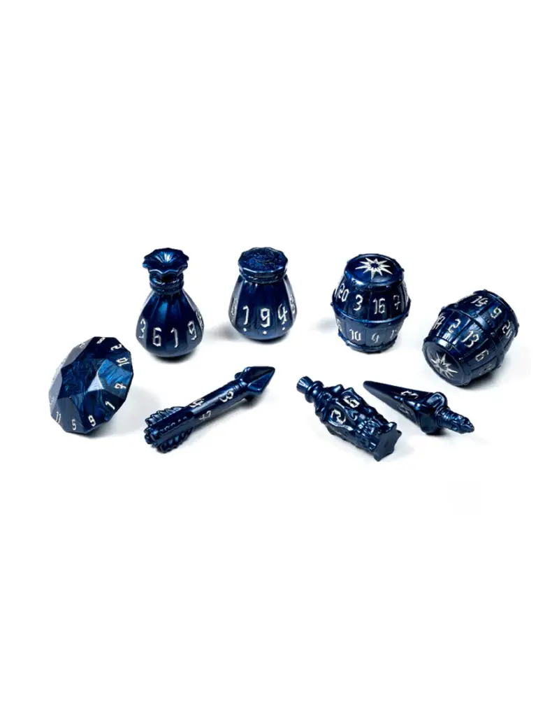 Tabletop Tycoon Polyhero Rogue 8 Dice Set - Midnight Blue