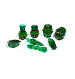 Tabletop Tycoon Polyhero Rogue 8 Dice Set -Emerald Emissary