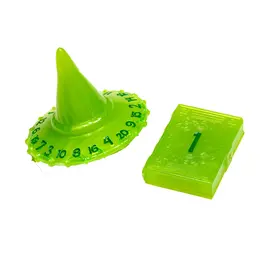 Tabletop Tycoon Polyhero d20 Wizard Hat and d2 Spellbook - Acid Splash